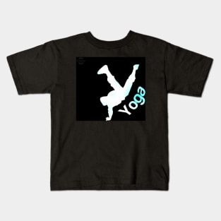 Handstand yoga challenge Kids T-Shirt